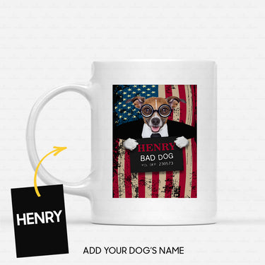 Personalized Dog Gift Idea - Bad Dog Wearing Nobita Glasses For Dog Lovers - White Mug